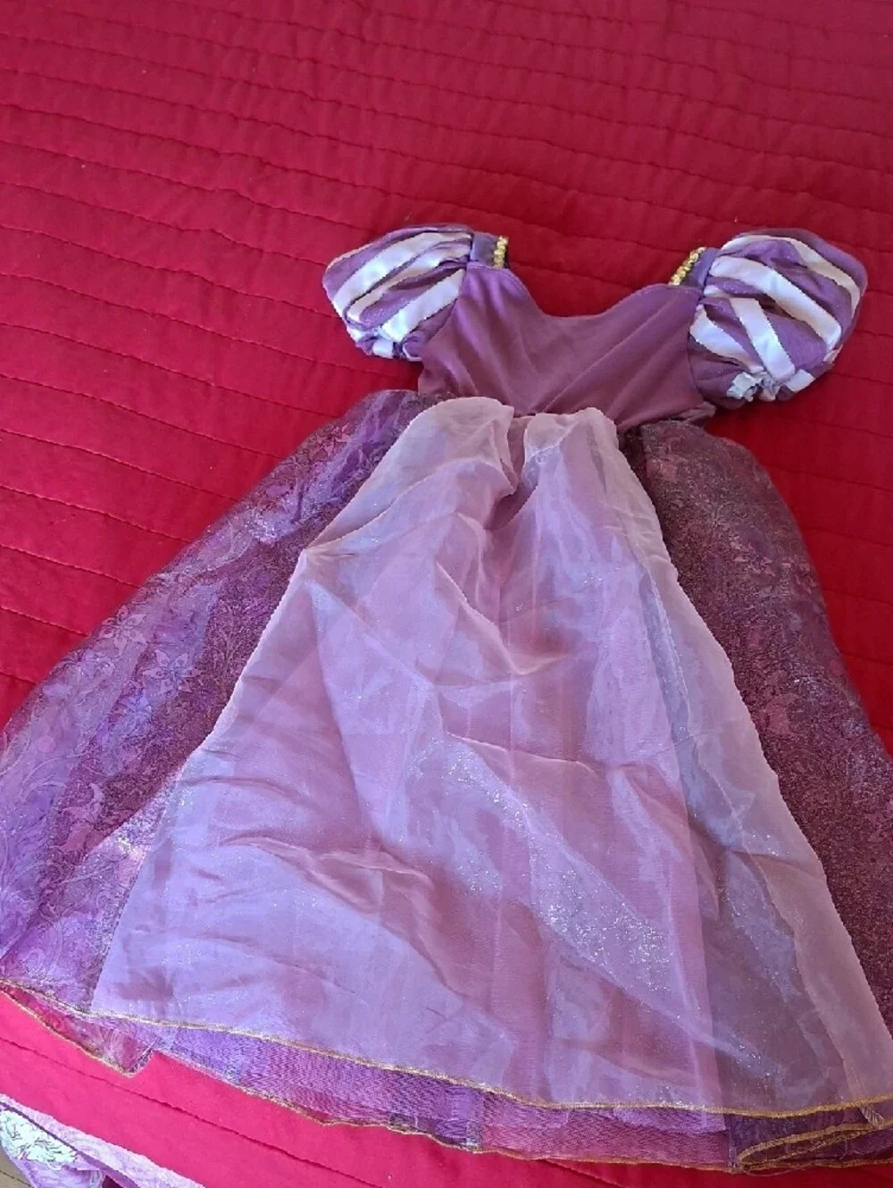 Disney Purple and Gold Girls' Princess Costume Dress - Picture 4 of 6